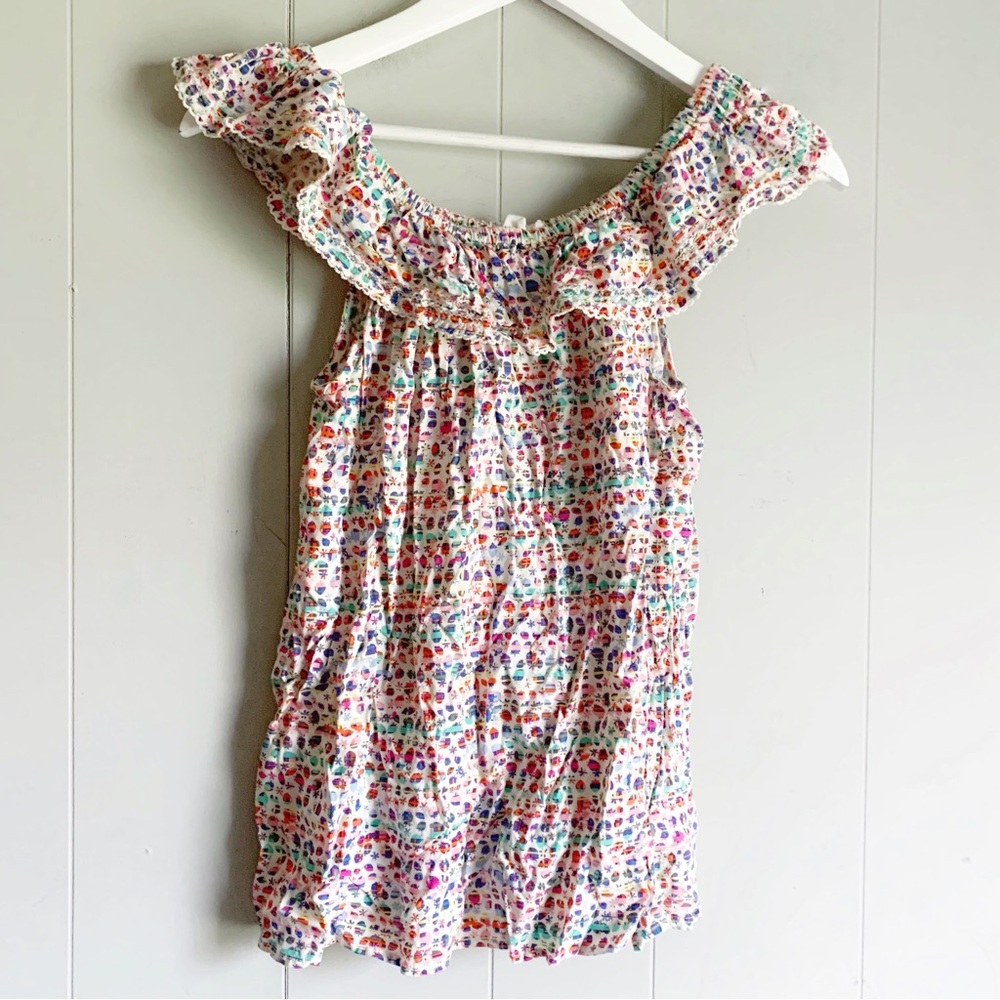 GAP Kids Girls Ruffled Floral BoHo Top Girls XXL 14/16